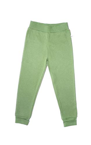 Leela Cotton Baby Kinder Sweathose Hose Bio-Baumwolle Schlafhose Freizeithose 2026 (128, waldgrün) von Leela Cotton