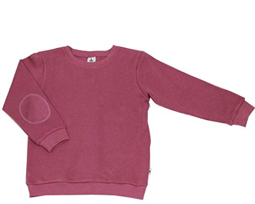 Leela Cotton Baby Kinder Sweatshirt Piquestoff Bio-Baumwolle Langarmshirt (128, Altrosa) von Leela Cotton