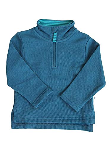 Leela Cotton Baby Kinder Troyer Bio-Baumwolle Piquestoff Sweatshirt Langarmshirt (98/104, blau - Donau) von Leela Cotton