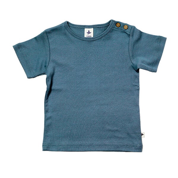 Leela Cotton Baby und Kinder Basic-T-Shirt mit Knöpfen reine Bio-Baumwolle von Leela Cotton