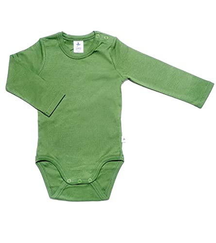 Leela Cotton Body Langarm 2 Stück Baby Kinder Bio-Baumwolle Basic 2006 (68, waldgrün) von Leela Cotton