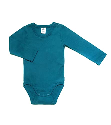 Leela Cotton Body Langarm 2 Stück Baby Kinder Bio-Baumwolle Basic 2006 (80, donaublau) von Leela Cotton