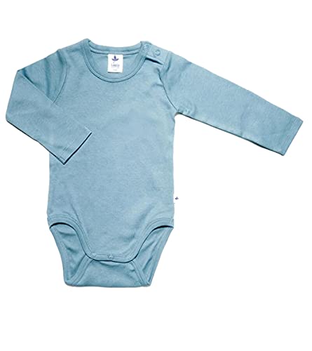 Leela Cotton Body Langarm 2 Stück Baby Kinder Bio-Baumwolle Basic 2006 (92, taubenblau) von Leela Cotton