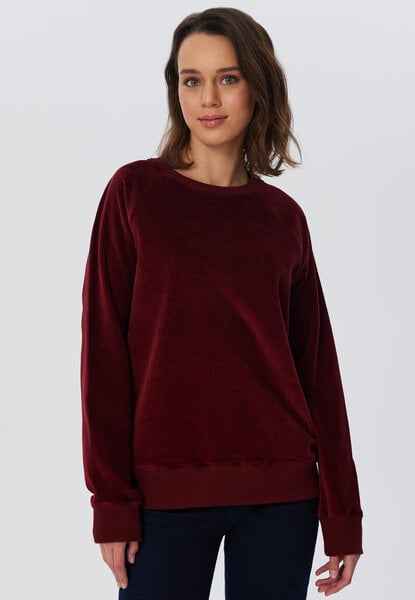 Leela Cotton Damen Cord-Sweatshirt aus 100% kba-Baumwolle - Feiner Nicky Cordstoff 1278 von Leela Cotton