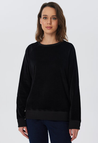 Leela Cotton Damen Cord-Sweatshirt aus 100% kba-Baumwolle - Feiner Nicky Cordstoff 1278 von Leela Cotton