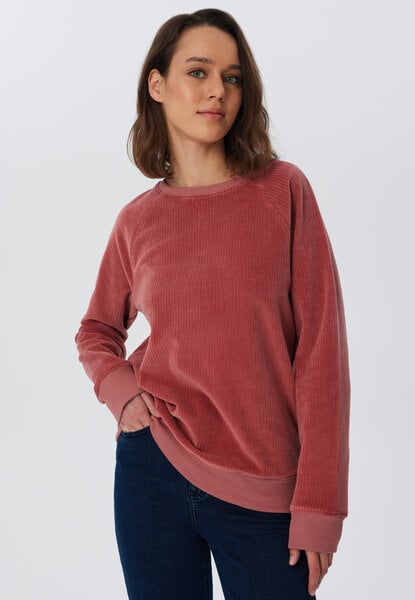 Leela Cotton Damen Cord-Sweatshirt aus 100% kba-Baumwolle - Feiner Nicky Cordstoff 1278 von Leela Cotton