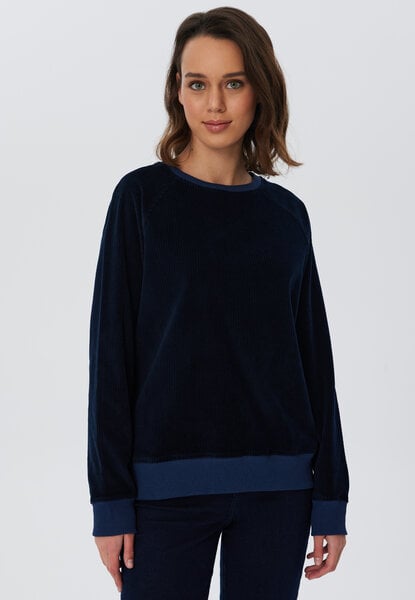 Leela Cotton Damen Cord-Sweatshirt aus 100% kba-Baumwolle - Feiner Nicky Cordstoff 1278 von Leela Cotton