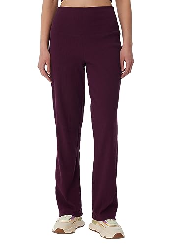 Leela Cotton Damen Hose Bio-Baumwolle Ripp Jersey Schlafhose Freizeithose Zertifiziert (as3, alpha, m, regular, regular, Aubergine) von Leela Cotton