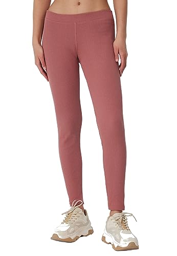 Leela Cotton Damen Leggings Bio-Baumwolle RIPP Jersey Zertifiziert (as3, Alpha, l, Regular, Regular, Dunkel Mauve) von Leela Cotton