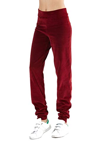 Leela Cotton Damen Nicky Hose Bio-Baumwolle Jogginghosen Wohlfuehlhose Freizeithose 1466 (L, Bordeaux) von Leela Cotton