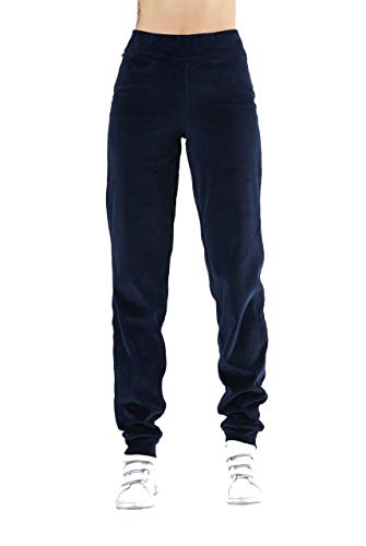 Leela Cotton Damen Nicky Hose Bio-Baumwolle Jogginghosen Wohlfuehlhose Freizeithose 1466 (L, Nachtblau) von Leela Cotton