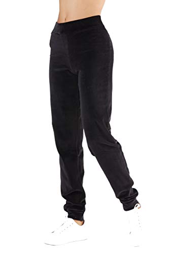 Leela Cotton Damen Nicky Hose Bio-Baumwolle Jogginghosen Wohlfuehlhose Freizeithose 1466 (S, Schwarz) von Leela Cotton