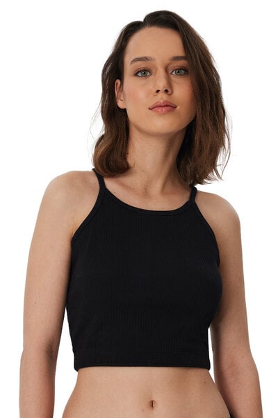 Leela Cotton Damen Ripp Crop Top Bio-Baumwolle von Leela Cotton