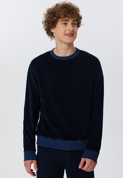 Leela Cotton Herren Cord-Sweatshirt aus 100% kba-Baumwolle - Feiner Nicky Cordstoff 2232 von Leela Cotton