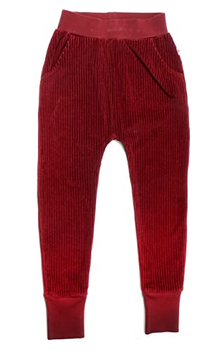 Leela Cotton Kinder Cordhose Bio-Baumwolle Hose Unisex 2072 (DE/NL/SE/PL, Numerisch, 98, 104, Bordeaux) von Leela Cotton