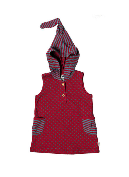 Leela Cotton Tunika Kapuzenkleid Bio-Baumwolle Kleid Oberteil von Leela Cotton