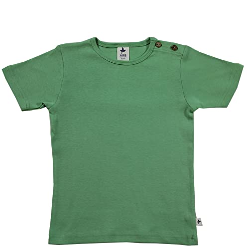 Leela Cotton Baby Kinder Kurzarm T-Shirt Bio-Baumwolle GOTS Shirt Jungen Mädchen Gr. 50 bis 128 (116, mintgrün) von Leela Cotton