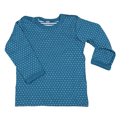 Leela Cotton Unisex Kids Wendelangarmshirt, saphirblau T-Shirt, Blau/Weiß, 86/92 von Leela Cotton