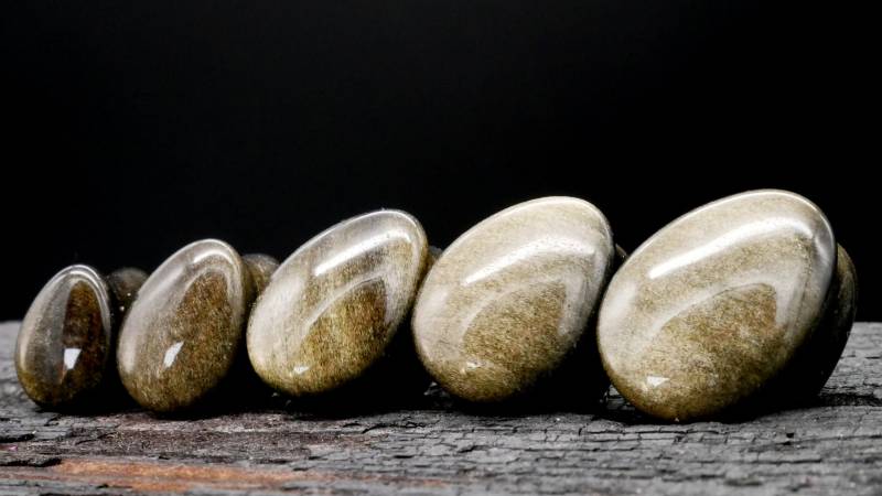 1x Plug Aus Golden Obsidian Teardrop - J2 von LeelaArtandJewellery