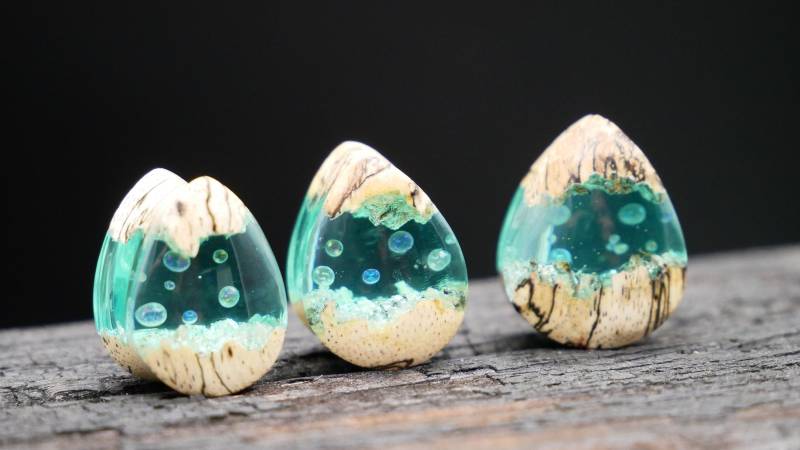 1x Plug Epoxidharz 12-25mm - E2 von LeelaArtandJewellery