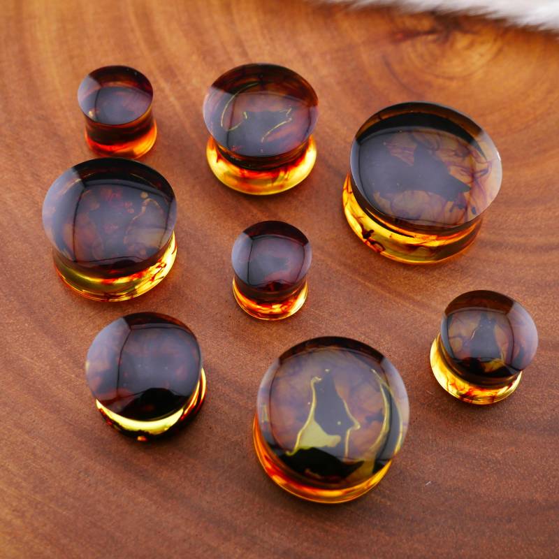 1x Plug Epoxidharz Wolf 10-25mm - E1 von LeelaArtandJewellery