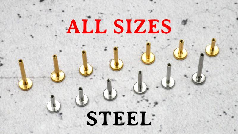 Austauschbare Stäbe Für Labret/Medusa Tragus Helix Chirurgenstahl Innengewinde - 1B/11 von LeelaArtandJewellery