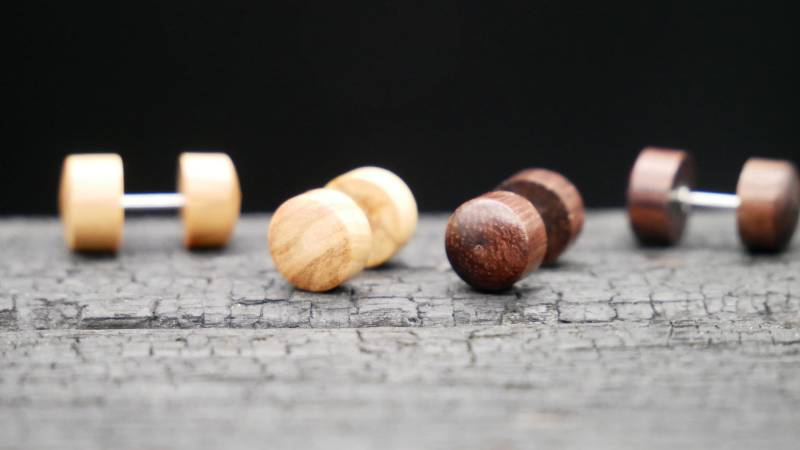Fake Plug Aus Narra Wood - N2 von LeelaArtandJewellery