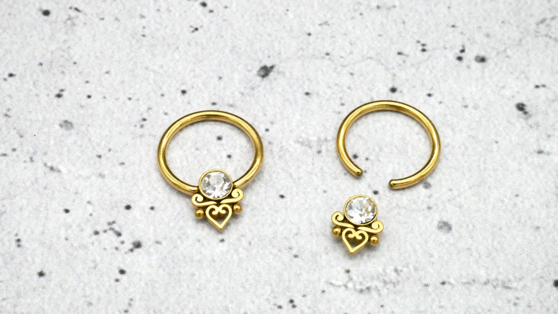 Ohrring/Piercing Chirurgenstahl - 1K/12 von LeelaArtandJewellery