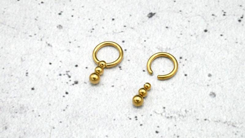 Ohrring/Piercing Chirurgenstahl - 1K/18 von LeelaArtandJewellery