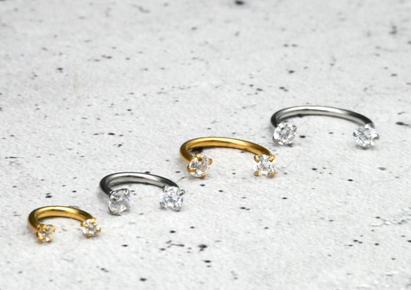 Piercing/Hufeisen Circular Barbell Chirurgenstahl - 1F/19 von LeelaArtandJewellery