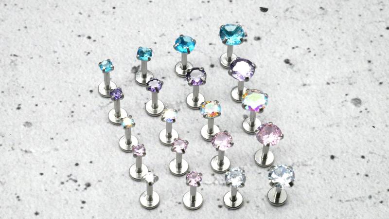 Piercing/Labret/Medusa/Tragus Chirurgenstahl - 1F/09 von LeelaArtandJewellery