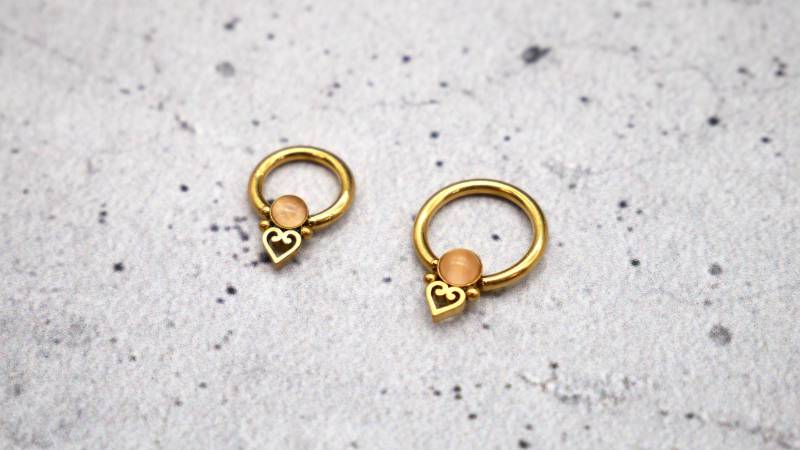 Piercing/Ohrring/Septum Chirurgenstahl - 1K/14 von LeelaArtandJewellery