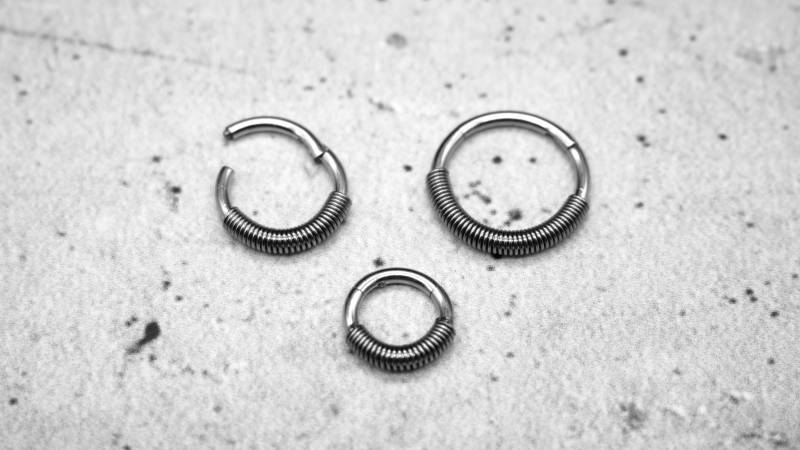 Piercing Ring Septum Chirurgenstahl 1, 2mm 16G - 1A/08 von LeelaArtandJewellery