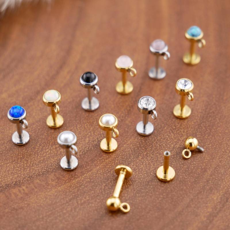 Piercing-stecker Schmuckstein Und Diy-Öse - 1E/15 von LeelaArtandJewellery