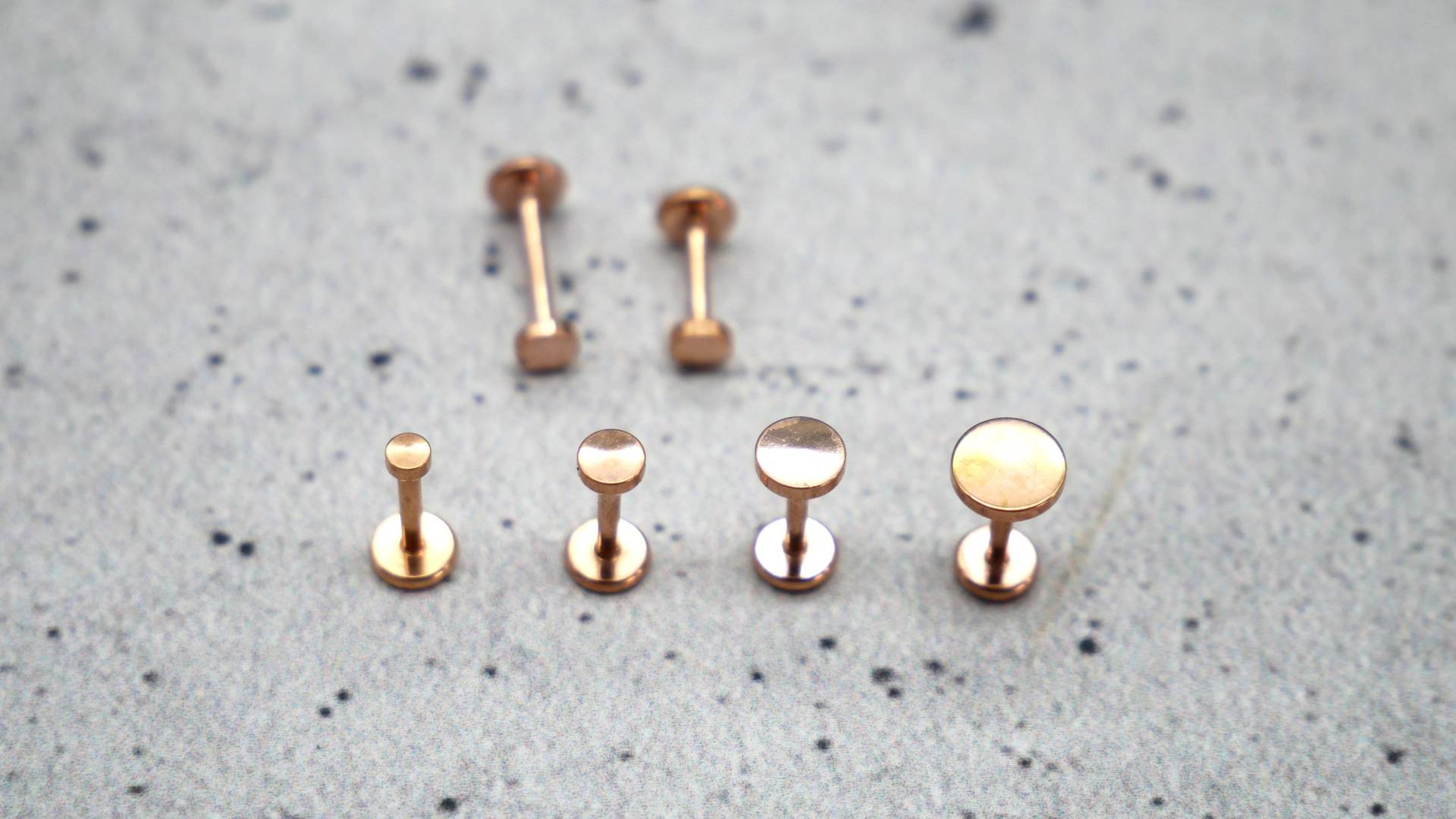 Rosegold Piercing/Labret/Medusa Chirurgenstahl - 1C/12 von LeelaArtandJewellery