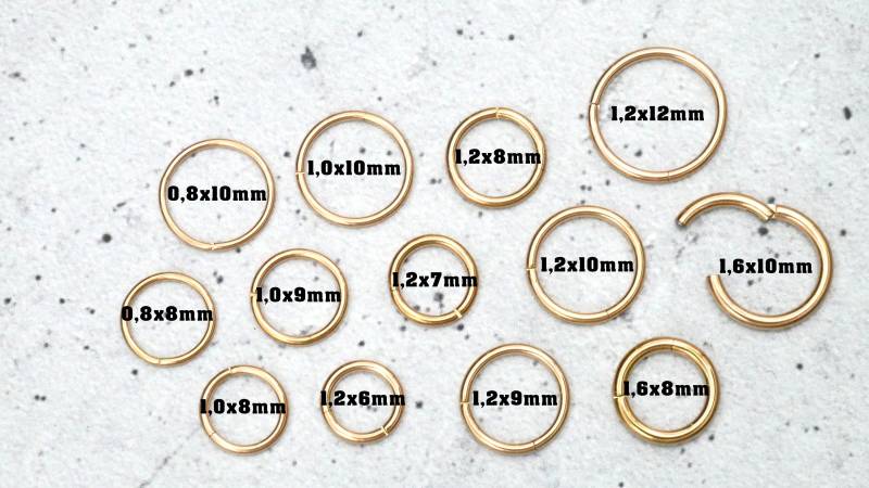 Rosegold Piercing Ring Chirurgenstahl - 1A/04 von LeelaArtandJewellery