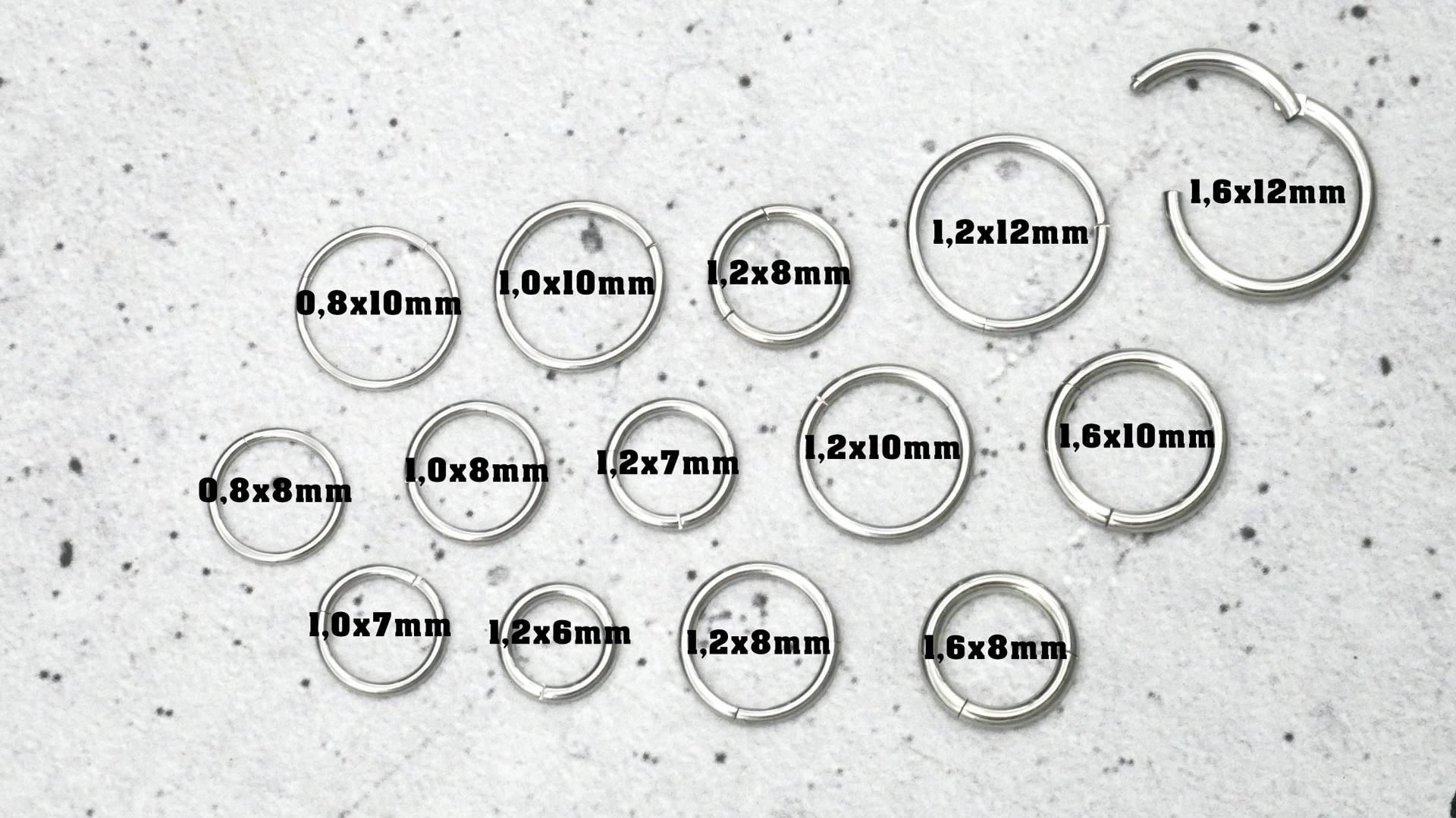 Silber Piercing Ring Chirurgenstahl - 1A/02 von LeelaArtandJewellery