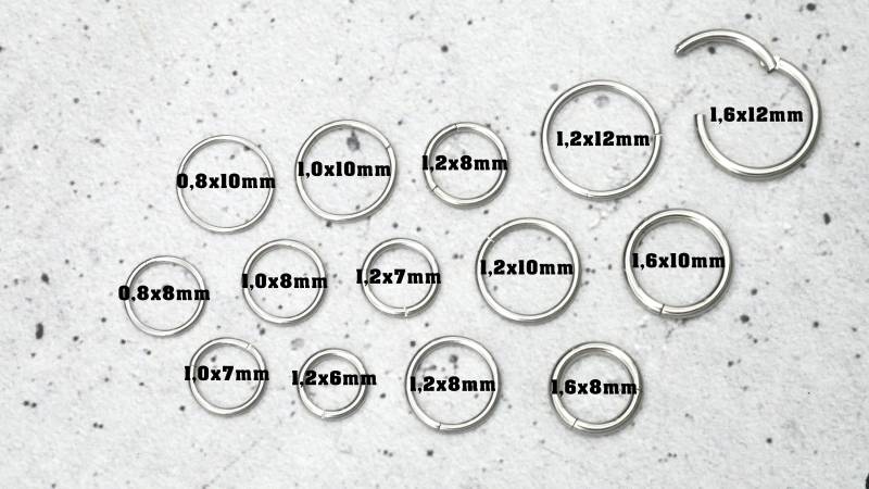 Silber Piercing Ring Chirurgenstahl - 1A/02 von LeelaArtandJewellery