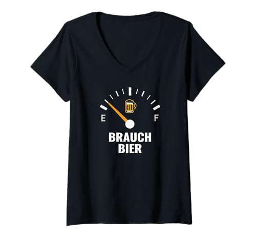 Damen Bieranzeige Leer Humorvolles Design für Bierliebhaber T-Shirt mit V-Ausschnitt Damen Bieranzeige Leer Humorvolles Design für Bierliebhaber T-Shirt mit V-Ausschnitt von Leere Bieranzeige Lustiges Design für Partyfreunde