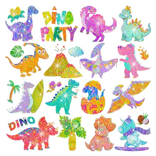 Leesgel Glitzer Tattoo Kinder Jungen, Dino Tattoo Kinder Kindertattoos Jungen Kinder Tattoo Aufkleber Kinder Spielzeug, Dino Geburtstag Deko Dinosaurier Mitgebsel Kindergeburtstag Junge Party Zubehör von Leesgel