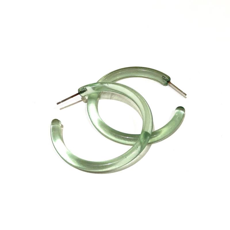 Seafoam Jelly Hoop Ohrringe - 1.5" | Acryl Light Weight Creolen von Leetie