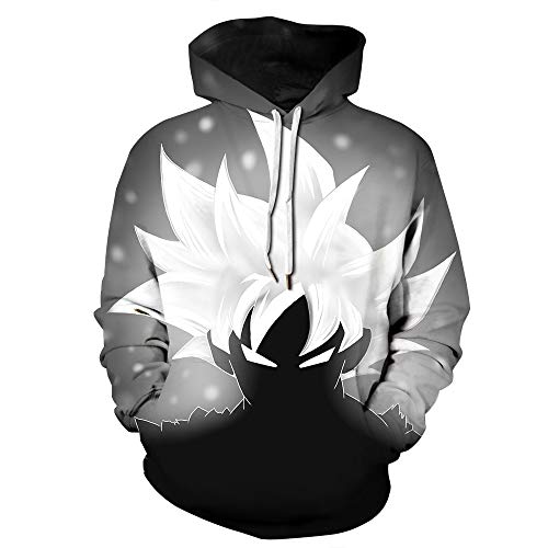 Leezeshaw Unisex Hoodies Dragon Ball Z Goku 3D Japanischer Anime Print Pullover Hoodie Sweatshirt mit Kängurutasche, Goku 5, L/XL von Leezeshaw