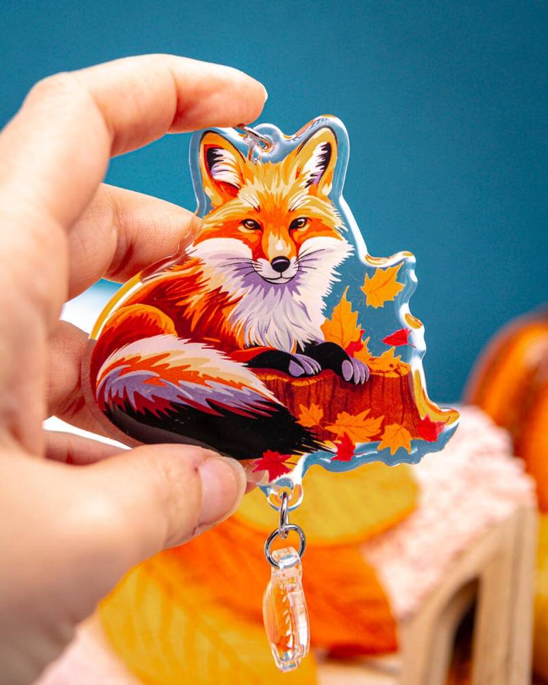 Acrylic Keychain - "Wood Animals" Nature-Inspired Accessory von LefaysCreations