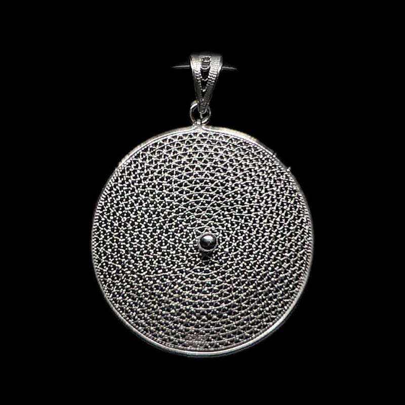 "Handgefertigter Filigraner Anhänger "Mond" - Sterling Silber Schmuck Geburtstagsgeschenk Mutter Geschenk" von LefkaraSilver