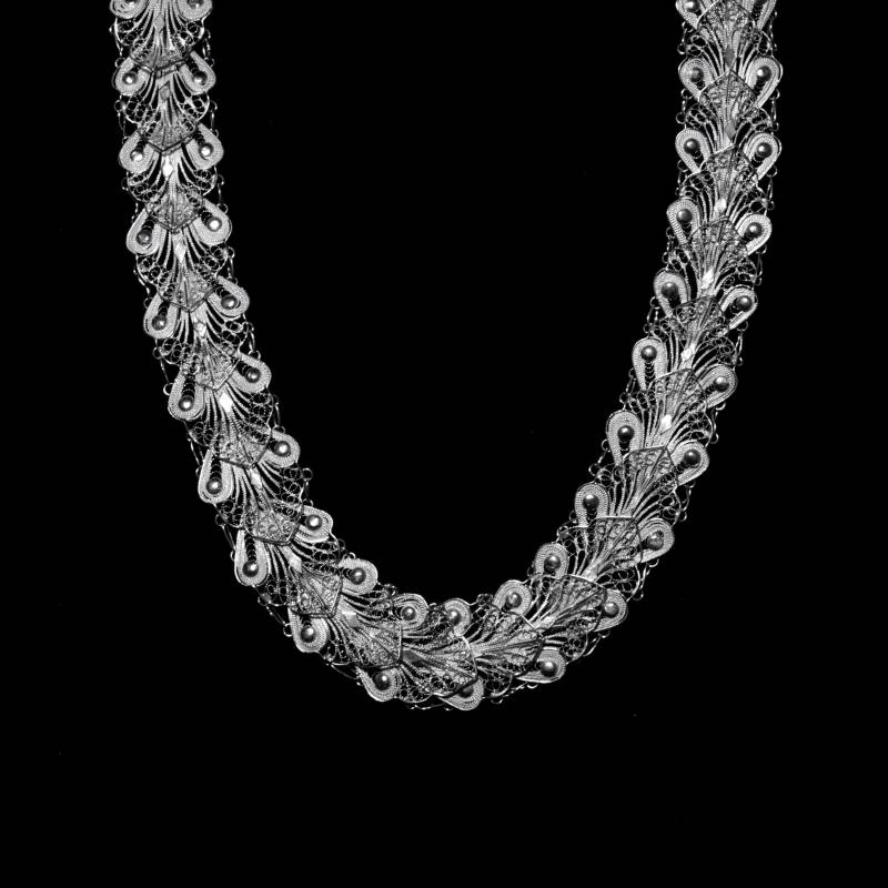 "Handgemachte Filigrane Halskette "Indie" - Sterling Silber Schmuck Geburtstagsgeschenk Mutter Geschenk -" von LefkaraSilver