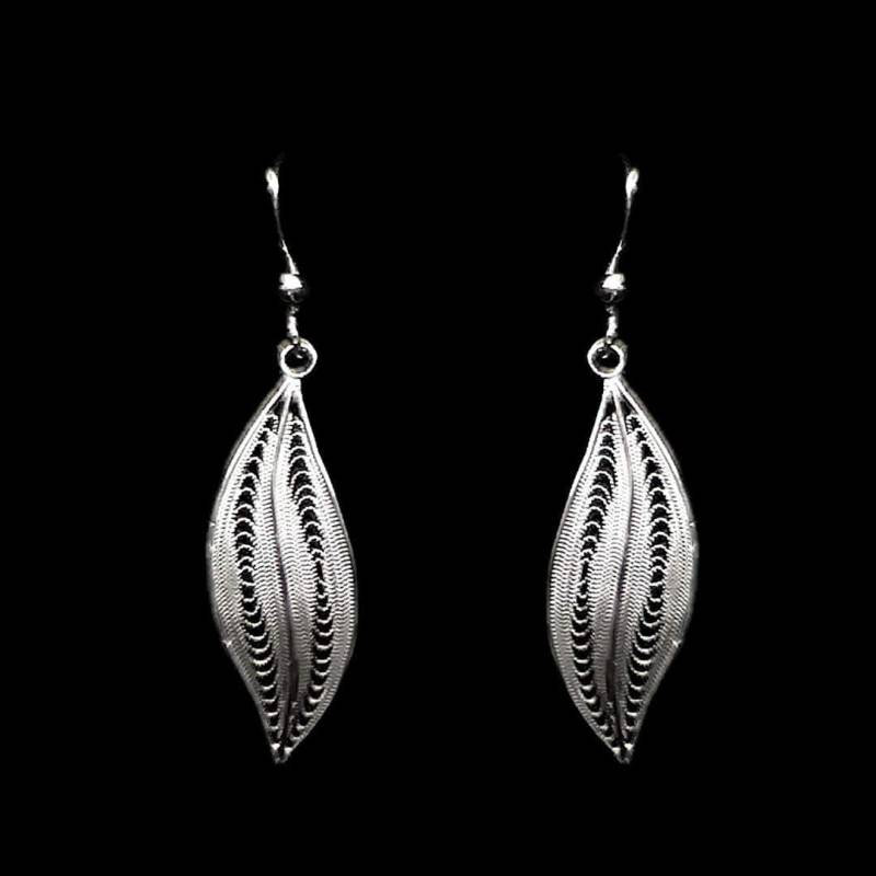 "Handgemachte Filigrane Ohrringe "Curves" - Sterling Silber Schmuck Geburtstagsgeschenk Mutter Geschenk" von LefkaraSilver