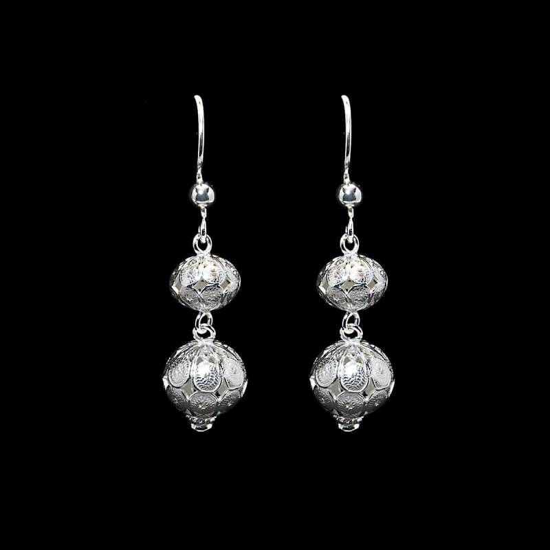 Handgemachte Filigrane Ohrringe "Spheres" - Sterling Silber Schmuck Geburtstagsgeschenk Mutter Geschenk" von LefkaraSilver