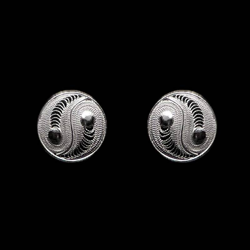 Handgemachte Filigrane Ohrstecker "Yin Yang" - Sterling Silber Geburtstagsgeschenk Mutter Geschenk Freundin Geschenk" von LefkaraSilver