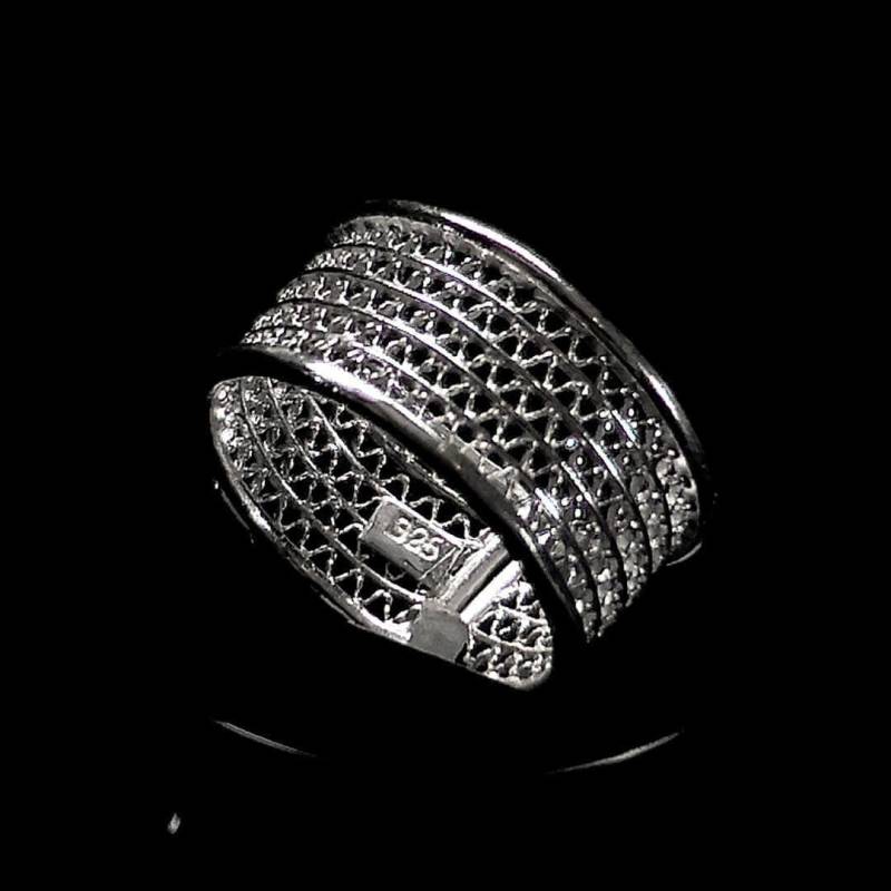 "Handgemachte Filigrane Ring "New Moon" - Sterling Silber Schmuck Geburtstagsgeschenk Mutter Geschenk" von LefkaraSilver
