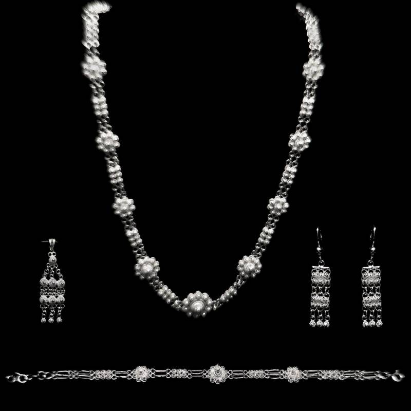 Handgemachtes Filigranes Set "Unity" - Sterling Silber Schmuck Geburtstagsgeschenk Mama Geschenk Zypern von LefkaraSilver